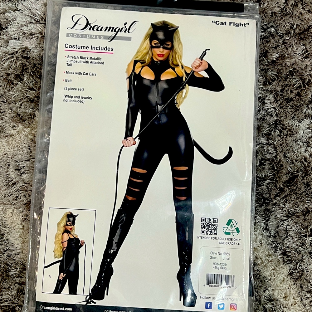 Brand New Catsuit Cat Woman Costume Size Small NWT Halloween Sexy Adult